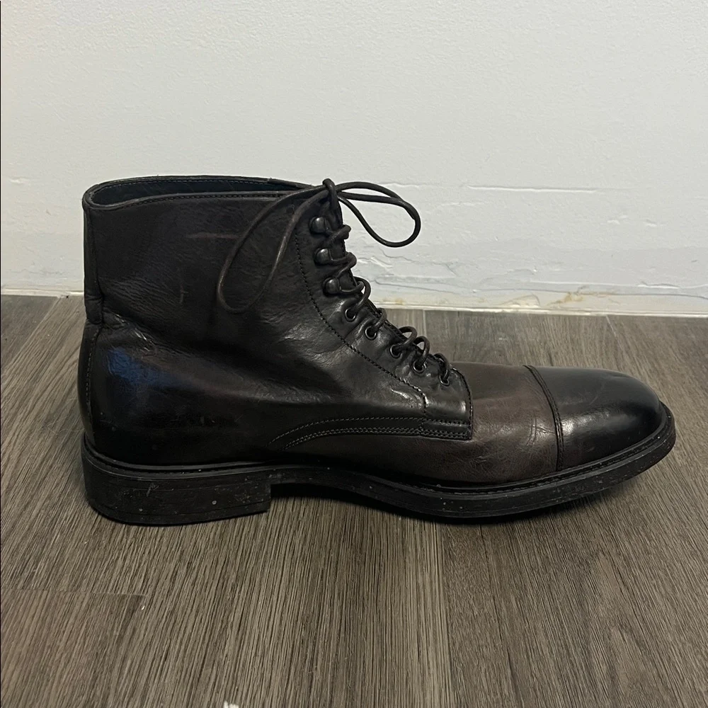 To Boot New York Burkett Dark Brown Cap Toe Boot US 12